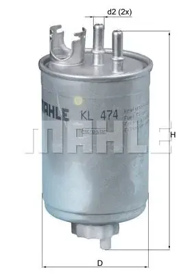Filtr paliwa Mahle KL 474 Zamów teraz