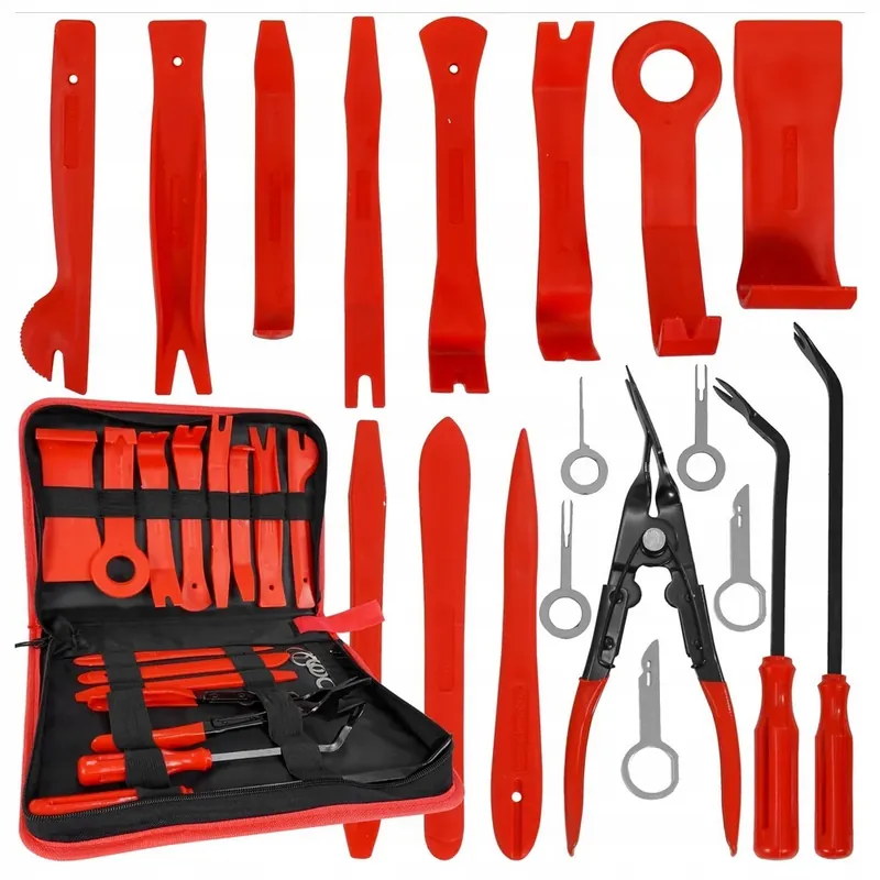 Nowość Zestaw Narzędzi do Demontażu Usuwania Tapicerki Spinek Radia Ściągacze