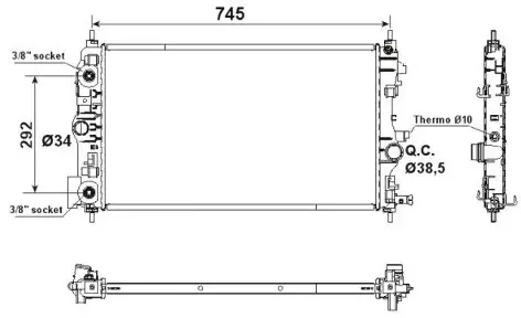 Wyprzedaż NRF Chłodnica wody 53159