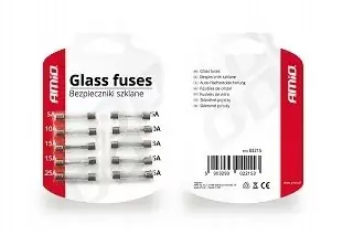 Ekspresowa dostawa AMiO Bezpieczniki szklane 10 szt. AMI-02215