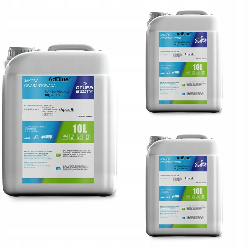 Zwrot pieniędzy 30L AdBlue Płyn do Redukcji Emisji Spalin 3x10L