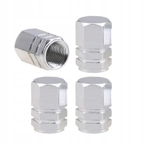 Bezpieczna płatność AMIO ALUMINIOWE NAKRĘTKI NA WENTYLE SREBRNE 4 SZT