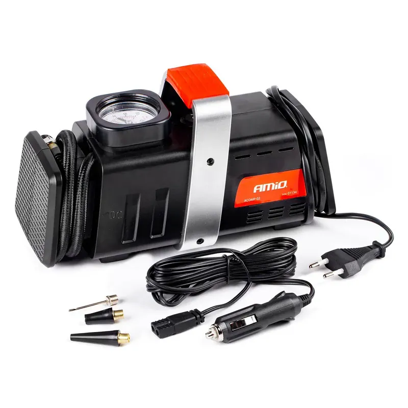 Kompresor samochodowy pompka 12V 230V ACOMP-02 AMIO-01134 Ostatnia szansa